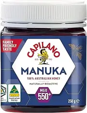 Capilano Active Manuka Honey, 100% Pure Australian Honey, Premium Honey, MGO550+, 250g