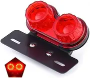 ANKIA 40-LED 40W Motorcycle Tail Light Integrated Running Lamp Brake&Turn Signal Light with License Plate Bracket for Harly Motorcycle Street Bike Cruiser Chopper (Red)