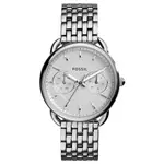 FOSSIL 絕美節錶鏈雙眼顯示女錶(ES3712)-白色X34MM