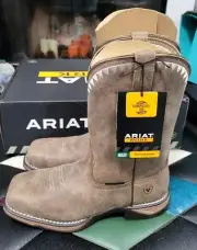Ariat® Ladies Distressed Brown Bomber Anthem Composite Square Toe Workboot