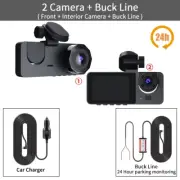 3 Channel Dash Cam for Cars Camera HD 1080P Video Recorder Dashcam DVR Black Box