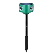 Solar Ultrasonic Animal Repeller Outdoor, 360 Degree Animal Deterrent Cat Repellent Deer Repellent Devices with Motion Sensor