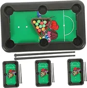 BRIGHTFUFU Miniature Billiard Table Game 4 Sets Mini Pool Table for Boys and Girls Sturdy Construction Portable and Fun Educational Toy
