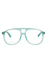 GUCCI AVIATOR LIGHT BLUE TRANSPARENT OPTICAL FRAMES 57 mm Unisex