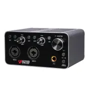 SF2401 USB Audio Interface Dual XLR 2 Mic For Recording Streaming Podcasting