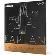 D'Addario Kaplan Amo Violin Strings - Full Set - KA310 4/4M - Violin Strings - 4/4 Scale, Medium Tension