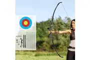 Everfit 55lbs Bow Arrow Set Recurve Takedown Archery Hunting for Beginner Green