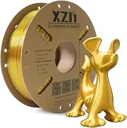 XZN PLA Filament 1.75 mm Silk PLA 3D Printer Filament, Dimensional Accuracy +/- 0.03 mm, 1 kg Spool, Silk PLA Gold