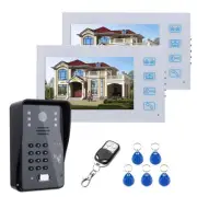 1000TVL 7''2 Monitors RFID Password IR-CUT Wireless Remote Access Control System