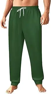 [Generic] Men's Sweatpants, Deep Moss Green-142, Polyester Joggers, Sweatpants Jogging Pants for Workout Running