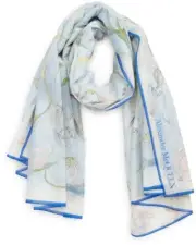 AUTHENTIC Alexander McQueen Blake Cotton & Silk Pareo Scarf
