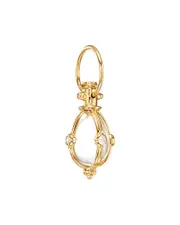 Temple St. Clair Crystal Diamond Pendant Set In 18K Yellow Gold, 0.22 ct.