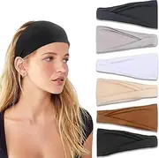 IVARYSS Headbands for Women, Non-Slip, Premium Stretchy Head Bands Hair Accessories,Wear for Yoga, Fashion, Working Out, Travel or Running, 6 Pack
