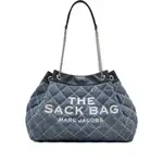 [Marc Jacobs] Marc Jacobs The Quilted Denim Large Chain Sack Bag ONE SIZE BLUE