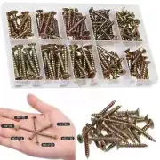 300 PCS M3.5 & M4 Self-Tapping Screws with Phillips Drive and Countersunk Heads