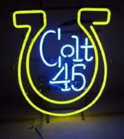 Colt 45 Beer Malt Liquor Light 24"x20" Neon Sign Lamp Hanging Bar Wall Decor LE