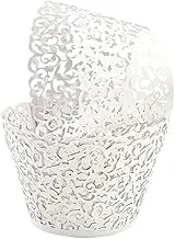 AIMALL 25Pcs Cupcake Wrappers | Artistic Bake Cake Paper Filigree Little Vine Lace Laser Cut Liner Baking Cup Wraps Muffin CaseTrays for Wedding Party Birthday Decoration
