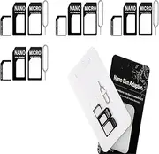 UDNUYFGZ 4 Pcs 4 in 1 Sim Card Adapter Kit - Nano, Micro & Standard - GSM - For Mobile Phones & Tablets