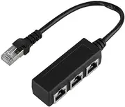 RJ45 Network Splitter Adapter 1 to 3 Ethernet Splitter, thernet Cable Adapter, for TV Box Router