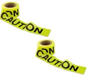 2 rolls Hanson 16100 300' X 3" x 2 mm Weatherproof Yellow Caution Tape Ribbon