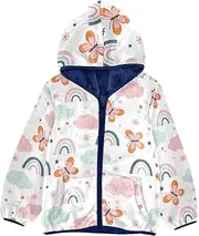[Caihoyu] Sherpa Fleece Girls Organic Baby Girl Clothes Toddler Girl Light Jacket
