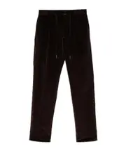 Drawstring casual pants IT48 coffee brown