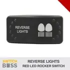 Reverse Lights LASER ETCHED Horizontal Rocker Switch Red LED 12v 24v On-Off