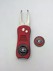 Georgia Bulldogs Switchblade Divot Tool, BONUS Marker, NEW