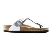 Birkenstock Gizeh Birko-Flor Sandals - Regular Women's - Silver