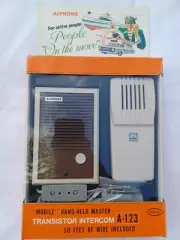 AIPHONE TRANSISTOR INTERCOM A-123 MOBILE HAND HELD MASTER W/ SUBSTATION INTERCOM