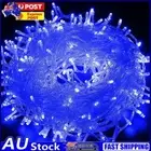 LED Curtain Lamp String Mini Art Modeling Lamp for Festival Party (10M Blue)