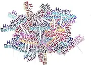 Colourful Happy Birthday Cupcake Picks Cake ToppersPack of 50