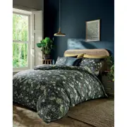 William Morris At Home Strawberry Thief Quilt Cover with Pillowcase Indigo