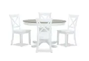 MARSEILLE 5 Piece Dining Suite with Clouds Dining Chairs