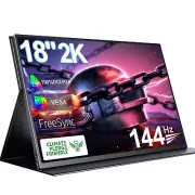 UPERFECT 18 Inch 2K 2560x1600 144Hz Portable Monitor for Gaming, PC, PS, Xbox