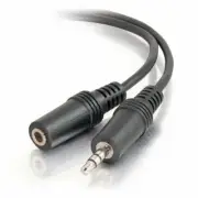 3.5 mm M/F Stereo Audio Extension Cable Black, 12 feet/7.62 Meters