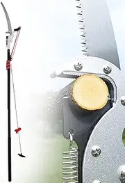 Telescopic Tree Pruner with Saw, Branch Long Reach Pole Pruning Saw Bypass Cut Extendable Garden Tools Lopper