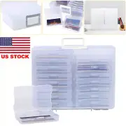 Clear Plastic Trading Card Storage Box With Handle Card Holder Cases Container