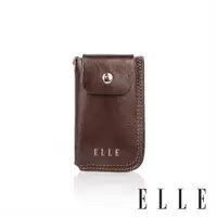 在飛比找ETMall東森購物網優惠-【ELLE HOMME】ELLE真皮鑰匙收納包 (咖啡色)