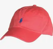 NEW Ralph Lauren POLO Men's Classic Sport Adjustable Hat/Cap-Fiery Coral/Blue
