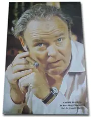 1972 UNUSED 24x36 ARCHIE BUNKER All In The Family Television Poster - UNOPENED!