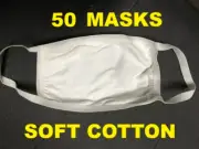 50 Pack Reusable Cotton Face Masks - Washable - 100% Cotton Mask - Bulk