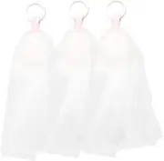 NOLITOY 3pcs Exfoliating Soap Saver Pouch Net Handmade Soap for Skin Care Tools
