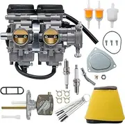 JDLLONG Raptor 660 Carburetor with Air Filter Fuel Valve Petcock For Yamaha Raptor 660 660R YFM660R 2001 2002 2003 2004 2005 Carb