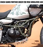 CRASH GUARD WITH SLIDER, GREEN FIT FOR ROYAL ENFIELD NEW HIMALAYAN 450