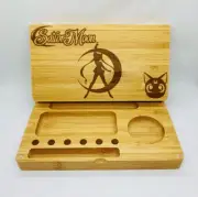 Sailor moon laser engraved magnet back flip style rolling tray Christmas gift