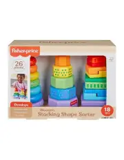 [Fisher-Price] Wooden Stacking Shape Sorter