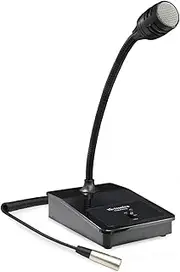 Yo-tronics Professional Push to Talk Commercial Microphone, Gooseneck Wired Mic with XLR Connector, Dynamic Paging for Public Voice Announcements, Podium, Desktop, Meeting, Video Conference(YTM-PA316)