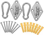 GAROZATION 1 Set Stainless Steel Hammock Hanging Kit Versatile Ceiling Swing Mount with Screws Expansion Tubes for Hammocks Swing Chairs Punching Bags Elegant Design for Use
