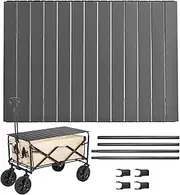 Cart Table Top, Garden Cart Aluminum Alloy Folding Board, Camping Portable Desktop Attachment Outdoor Utility for Picnics Barbecue Food Meals Prep